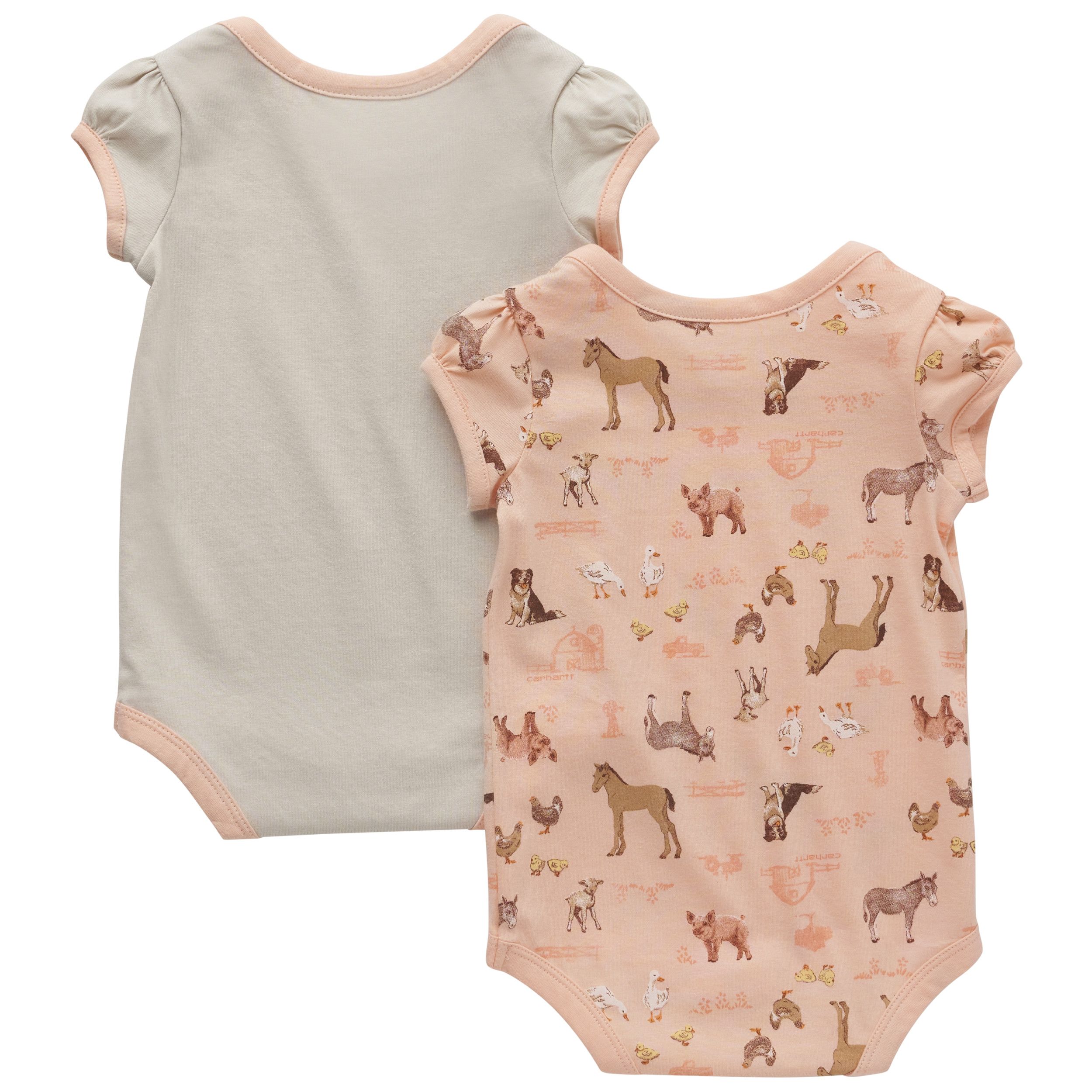 Ensemble de maillots à manches courtes avec imprimé de ferme unisexe pour enfants, Carhartt, paquet de 2