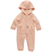 Combinaison à capuche unisexe à glissière sur le devant et à manches longues pour bébés, Carhartt Front_Flat