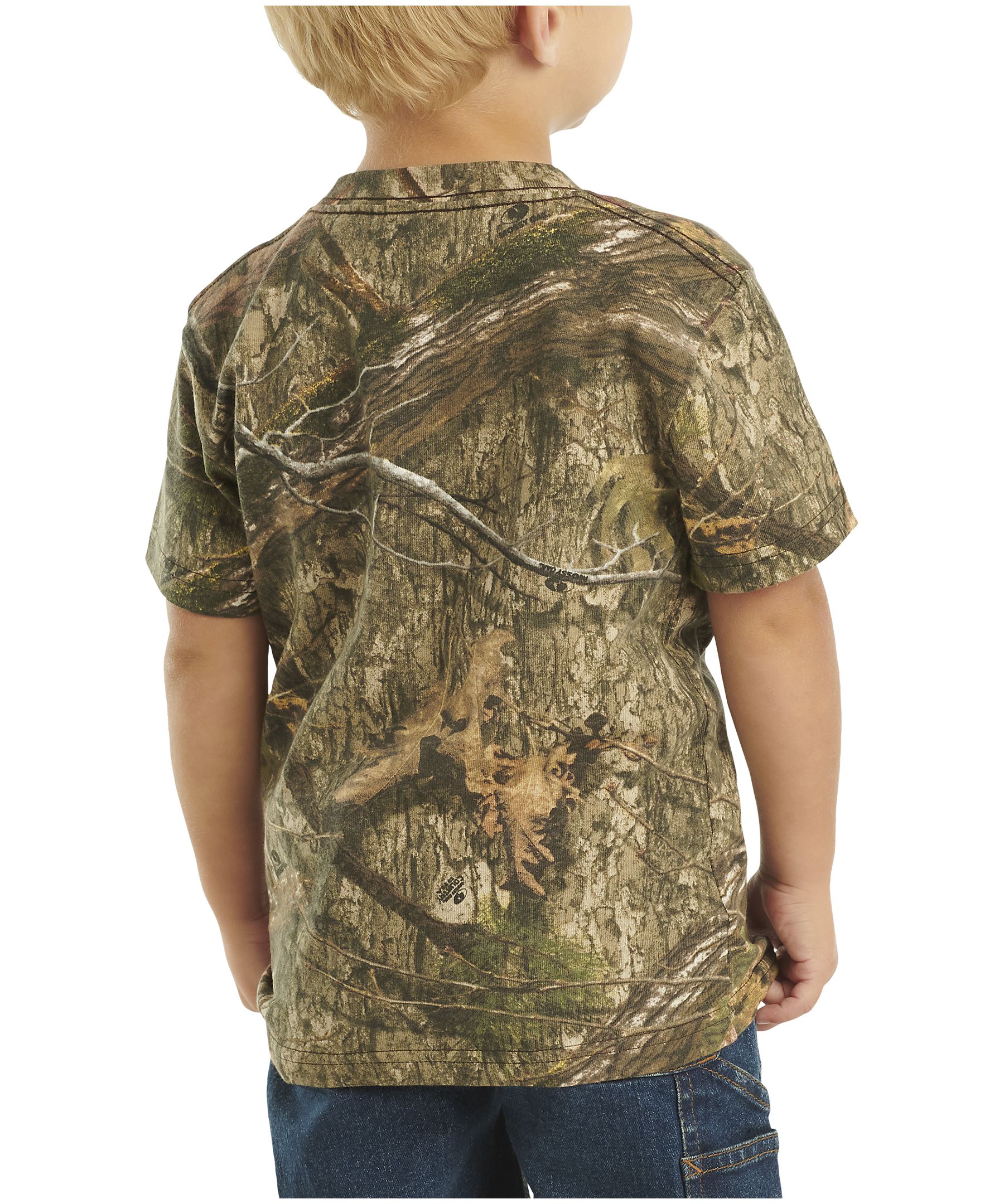 T-shirt unisexe camouflage à manches courtes avec logo pour enfants, Carhartt