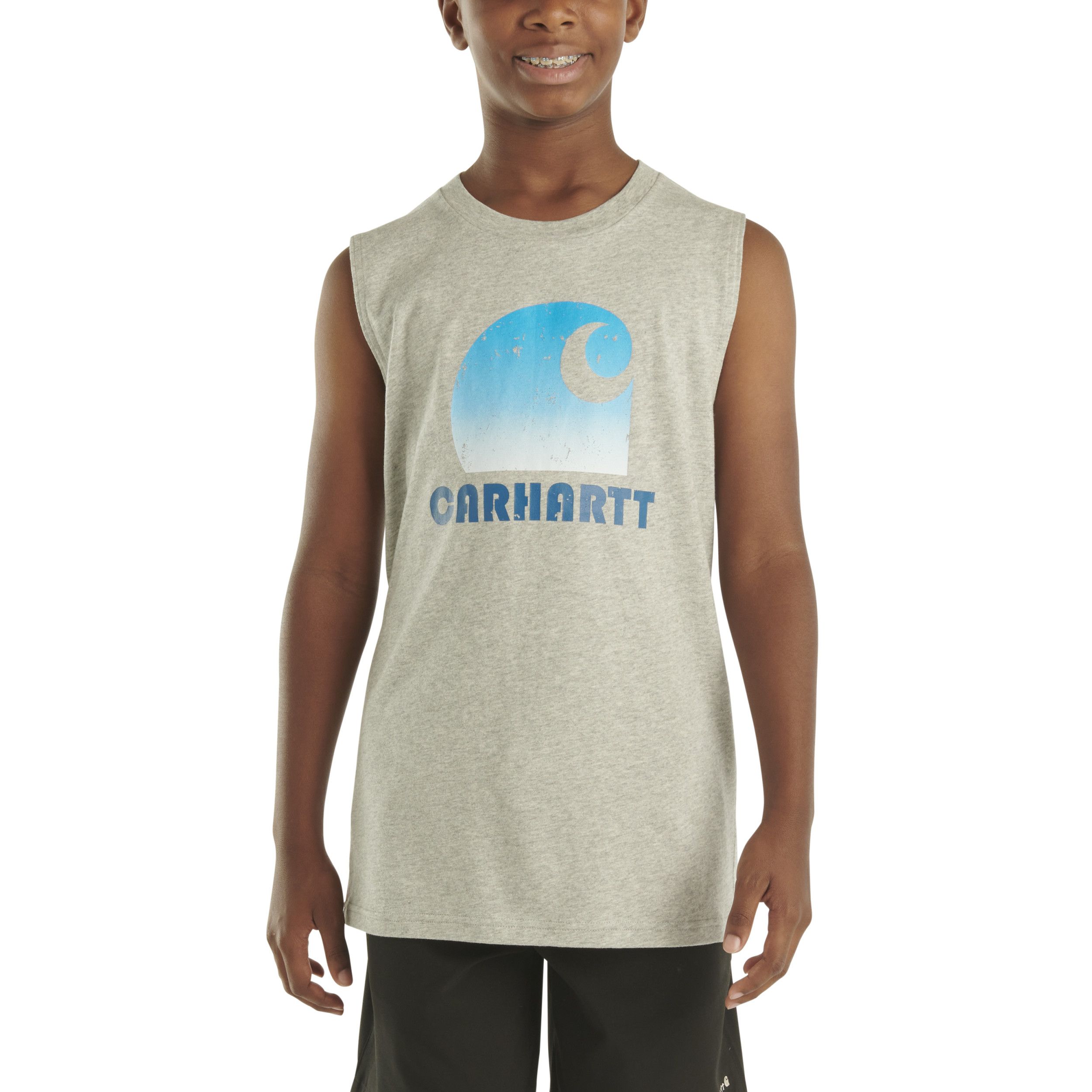 T-shirt unisexe à col ras du cou et sans manches pour jeunes, Carhartt