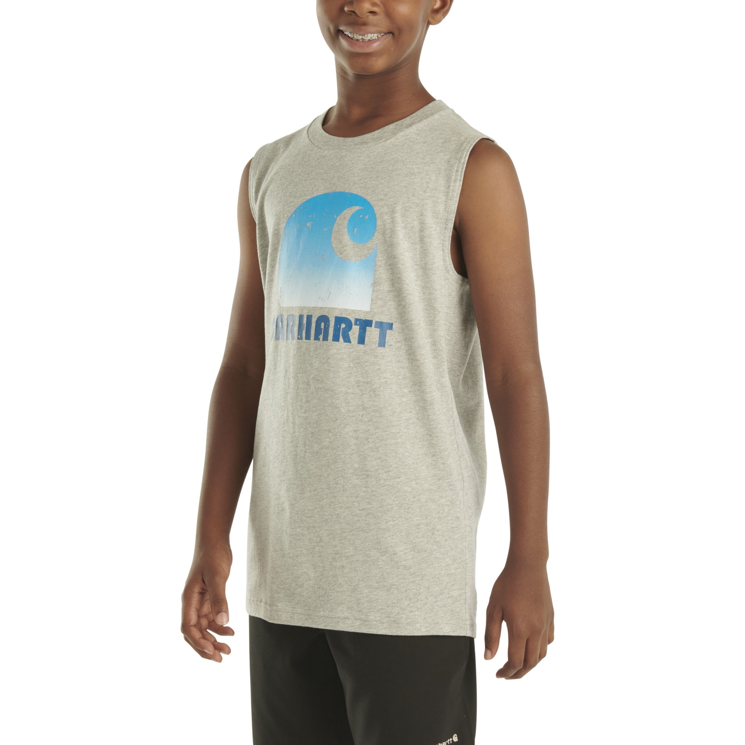 T-shirt unisexe à col ras du cou et sans manches pour jeunes, Carhartt