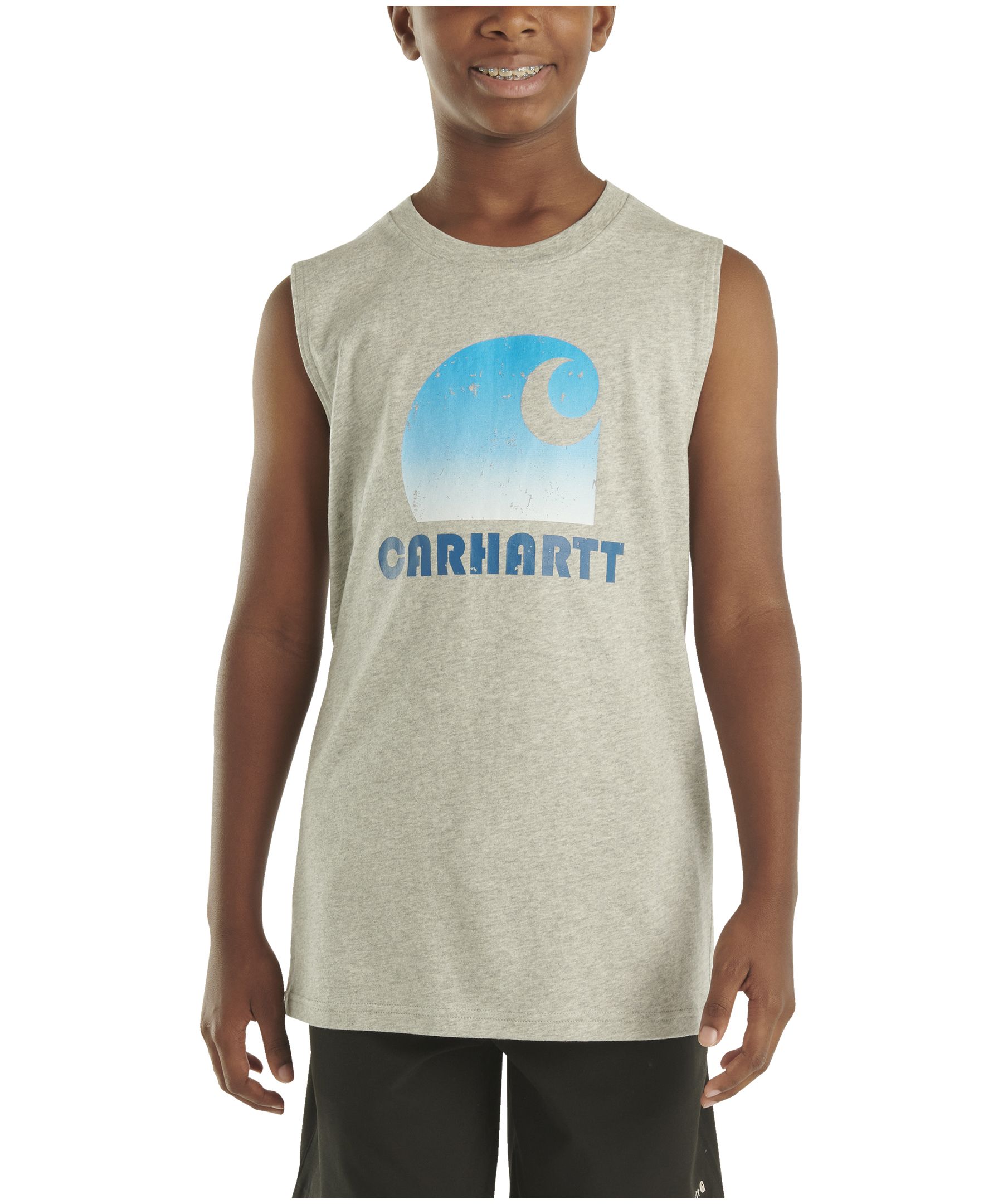 T-shirt unisexe à col ras du cou et sans manches pour jeunes, Carhartt