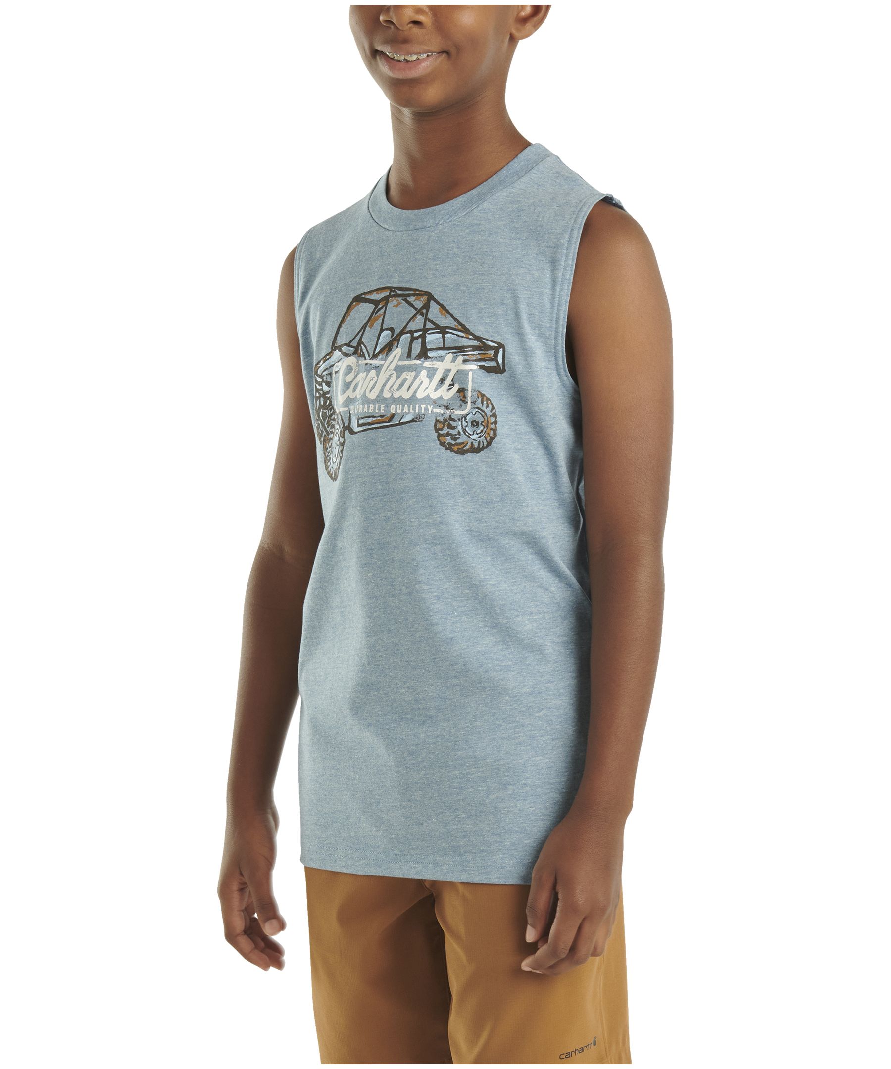 T-shirt sans manches unisexe pour jeunes, véhicule, Carhartt