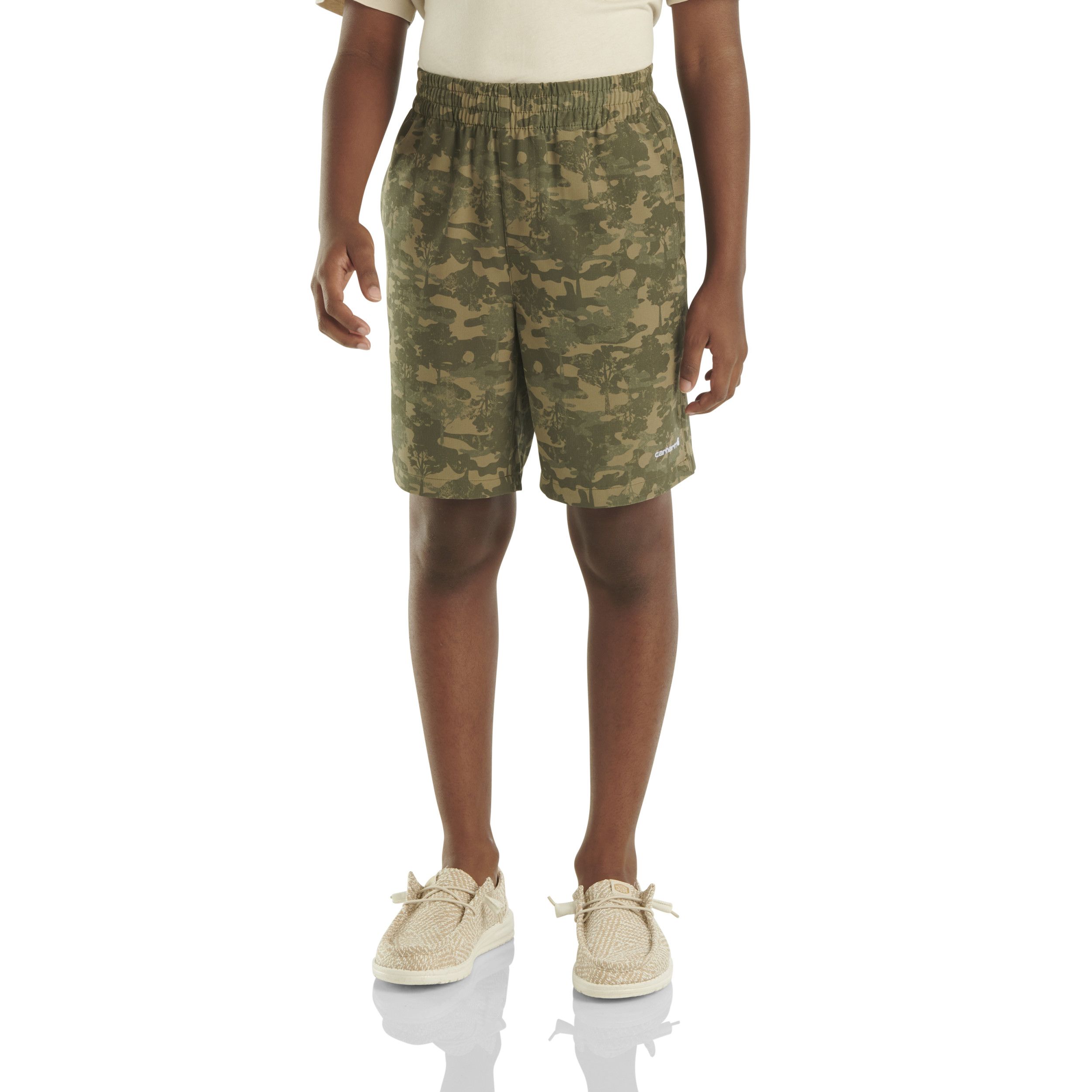 Short de style travail unisexe à motif camouflage avec RUGGED FLEXMD pour enfants, Carhartt