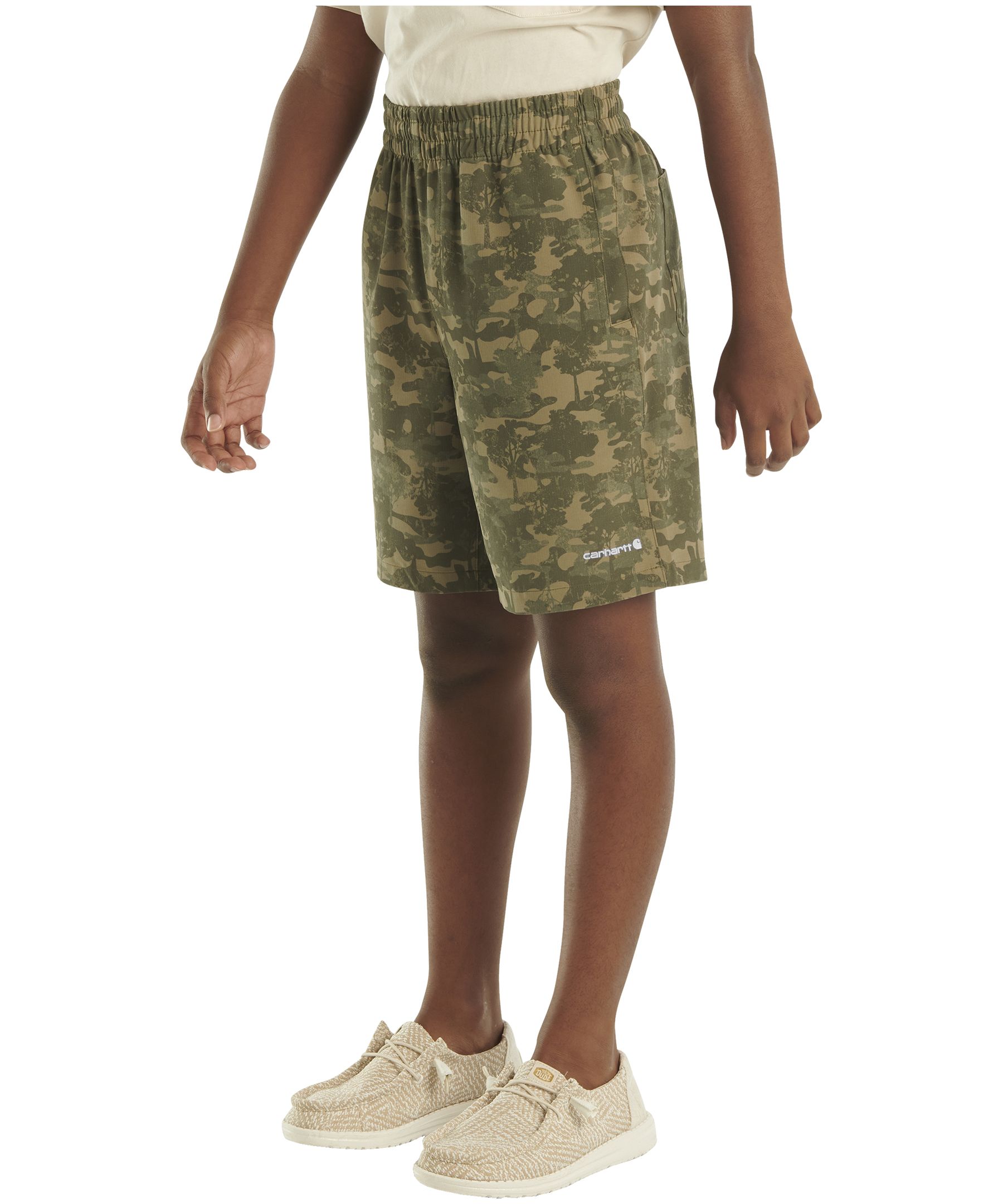 Short de style travail unisexe à motif camouflage avec RUGGED FLEXMD pour enfants, Carhartt