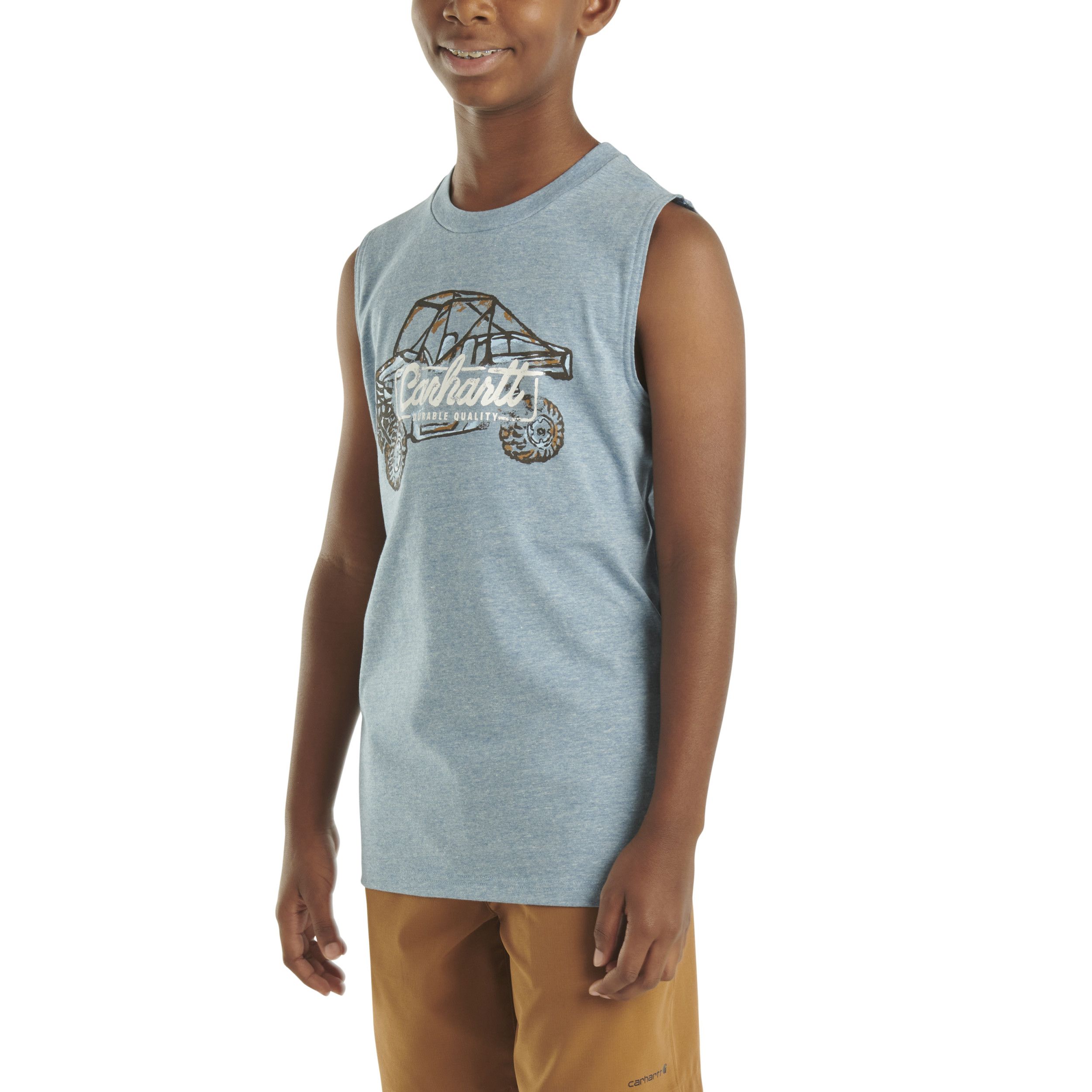 T-shirt sans manches unisexe pour jeunes, véhicule, Carhartt