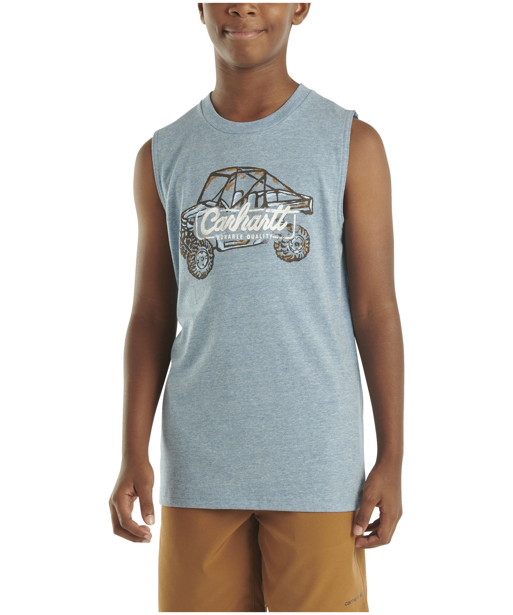 T-shirt sans manches unisexe pour jeunes, véhicule, Carhartt