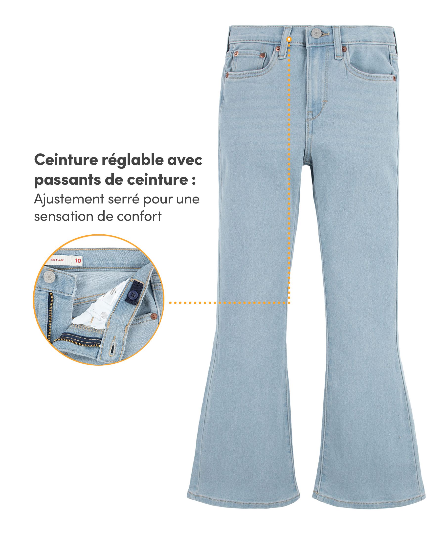 Jean unisexe extensible en denim à jambe évasée pour enfants, 726, Levi's