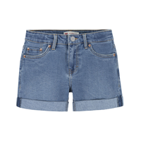 Short girlfriend unisexe de coupe décontractée à ceinture réglable pour enfants, Levi's Front_Flat