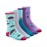 Mi-chaussettes unisexe pour jeunes, Denver Hayes, paquet de 5 paires Front_Three_Fourths_Angled_Right