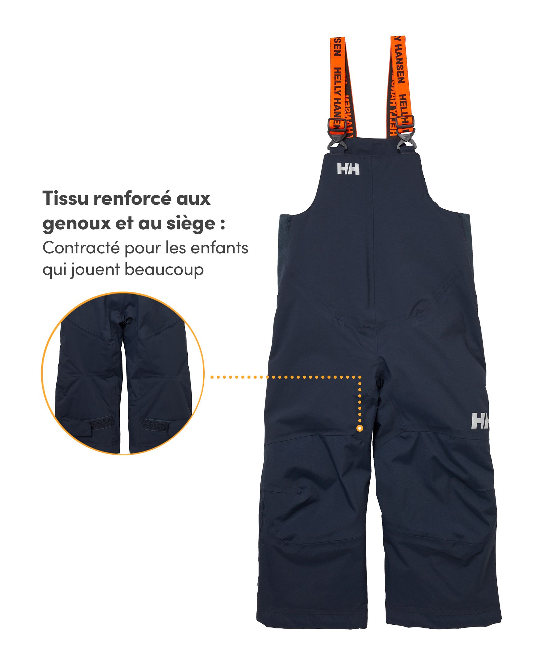 Pantalon de neige à bavette isolé et étanche à l'eau pour l'hiver pour garçons et tout-petits, Rider&nbsp;2, Helly Hansen