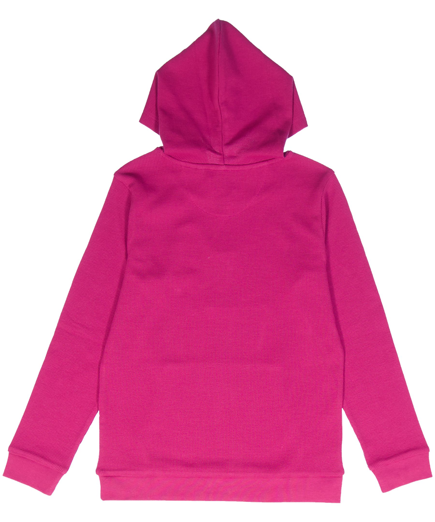 Silver Kids' Girl's Long Sleeve Thermal Knit Hoodie