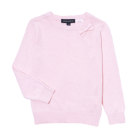 Chandail à enfiler avec boucle sur le devant unisexe pour enfants, Silver Front_Flat