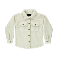 Silver Kids' Sherpa Shirt Jacket Front_Flat