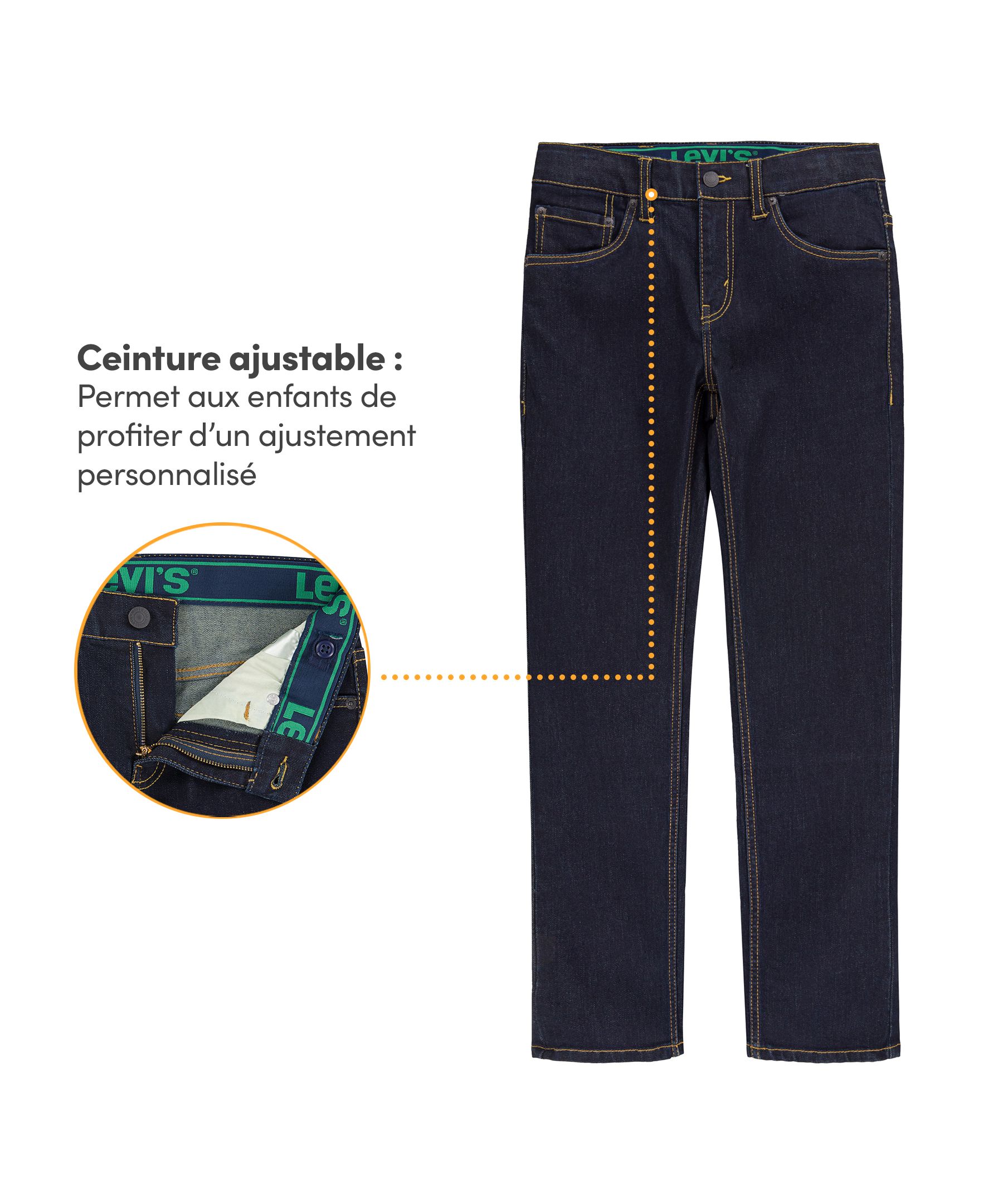 Jean performance écologique étroit unisexe pour enfants, 511, Levi's