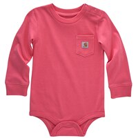 Maillot unisexe à poche et à manches longues pour bébés, Carhartt Front_Flat