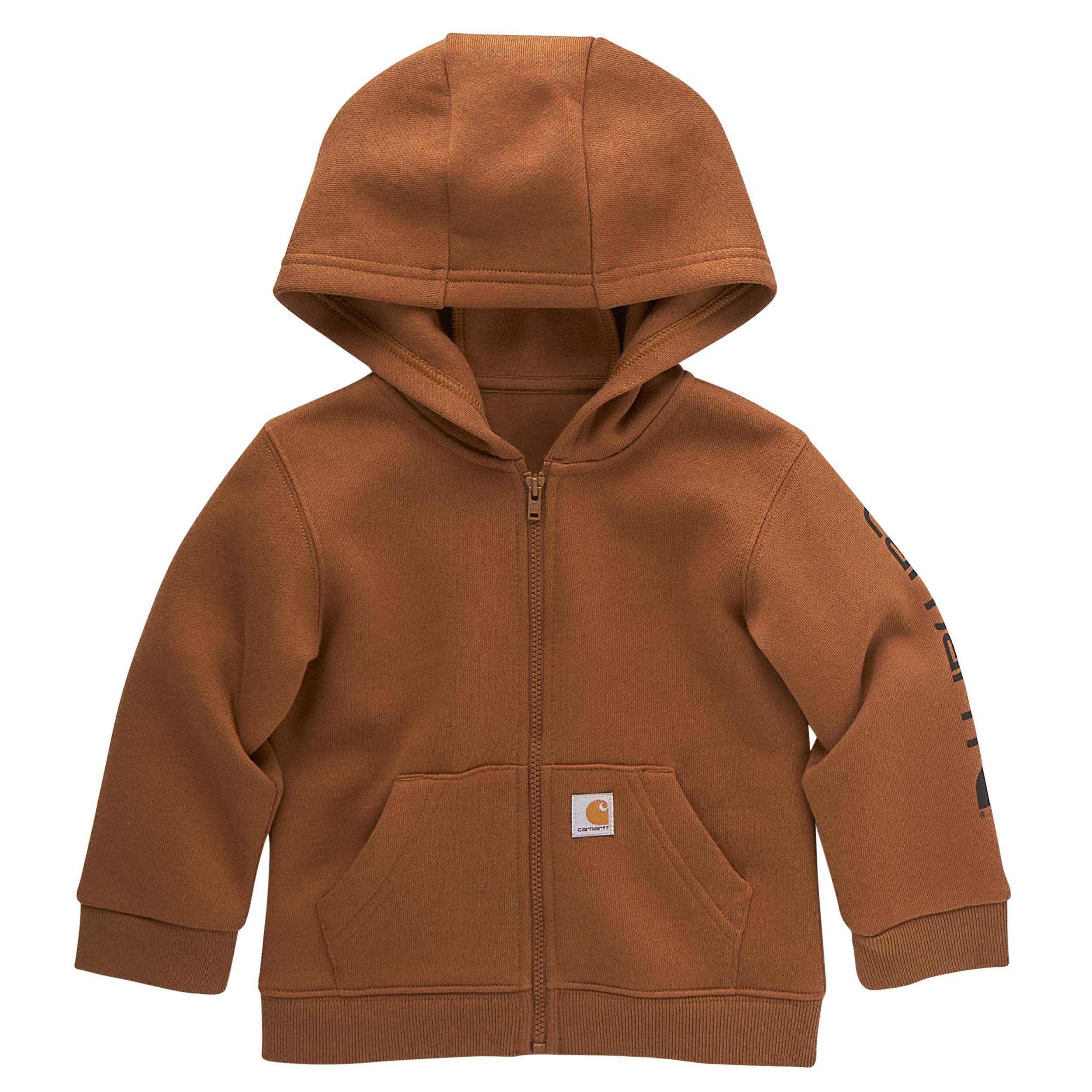 Chandail à capuche unisexe à manches longues et à fermeture à glissière pour enfants, Carhartt