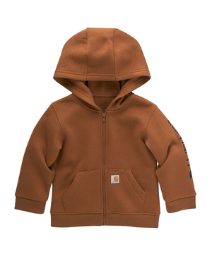 Chandail à capuche unisexe à manches longues et à fermeture à glissière pour enfants, Carhartt