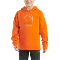 Carhartt Kids' Unisex Logo Fleece Hoodie Front_Flat