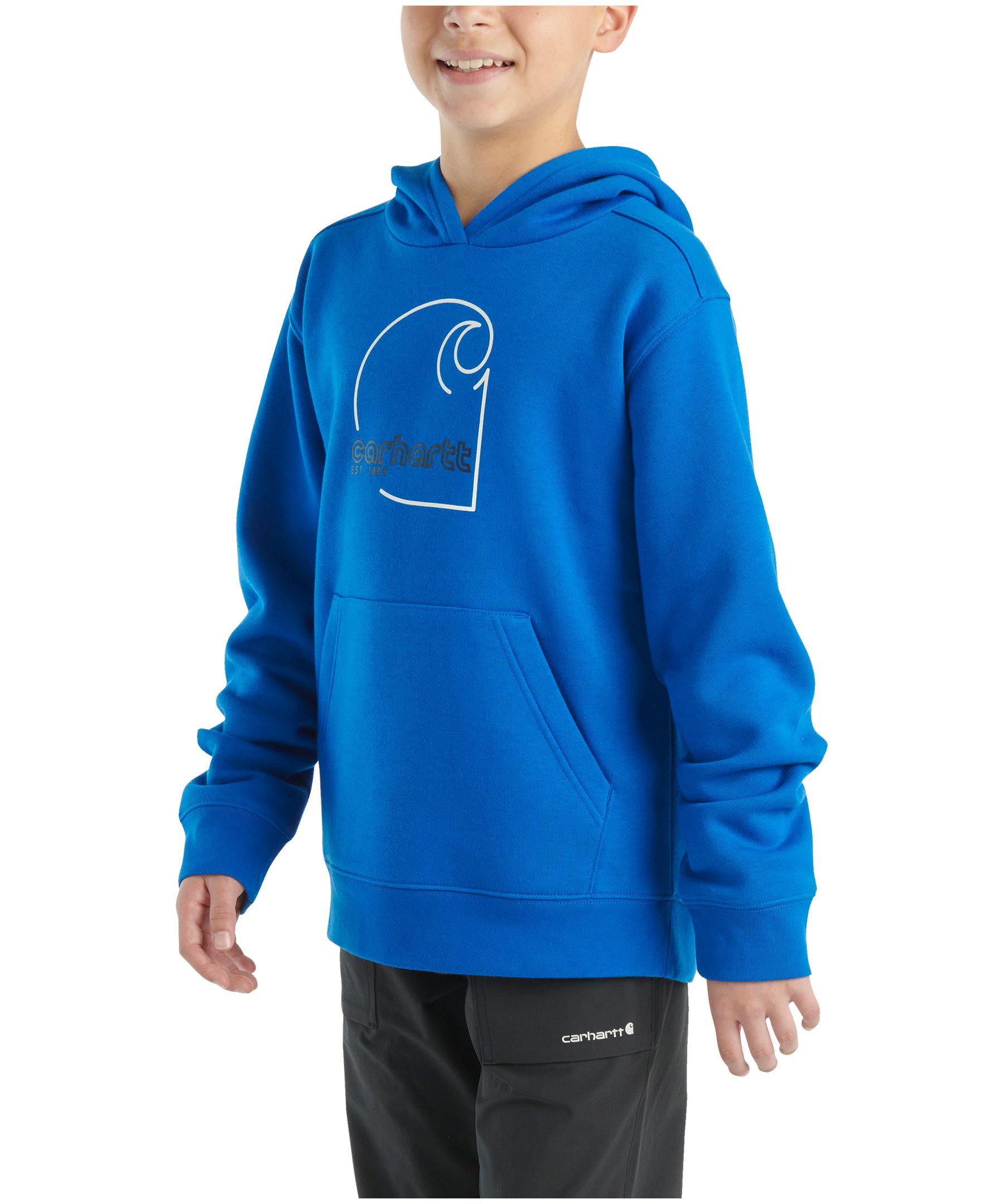 Chandail à capuche en molleton unisexe avec logo pour enfants, Carhartt