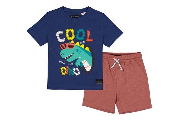 Silver Toddler Unisex Short Sleeve T Shirt Set