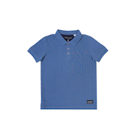 Polo en piqué unisexe à manches courtes pour enfants, Silver Front_Flat