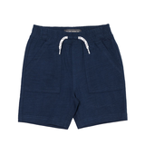 Short à enfiler unisexe en tricot pour enfants, Silver Front_Flat