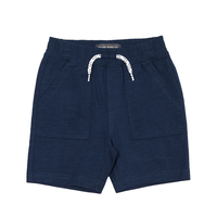Short à enfiler unisexe en tricot pour enfants, Silver Front_Flat