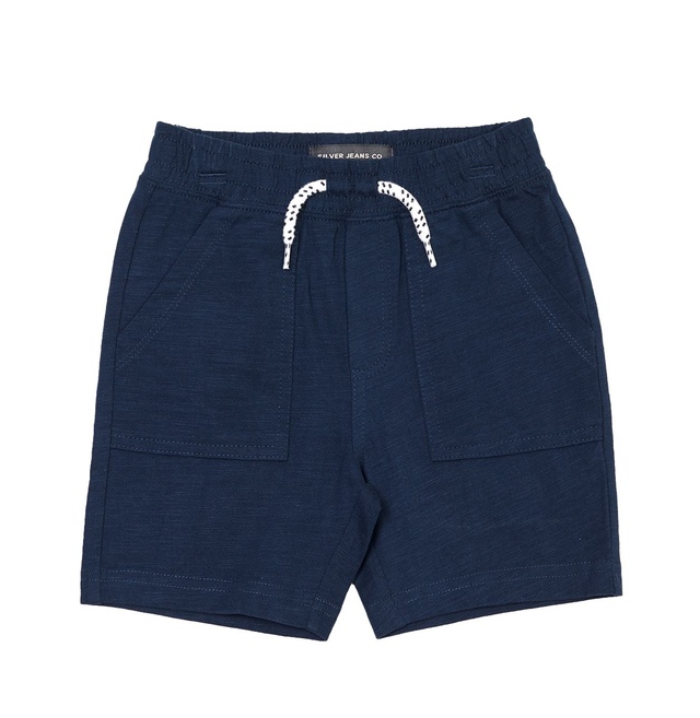 Short à enfiler unisexe en tricot pour enfants, Silver