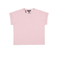 T-shirt unisexe à coupe carrée et à manches courtes pour enfants, Silver Front_Flat