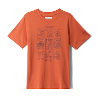 T-shirt graphique unisexe à manches courtes pour jeunes, Valley Creek, Columbia Front_Flat