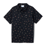 Columbia Youth Unisex Rapid River Printed Short Sleeve Shirt Front_Flat