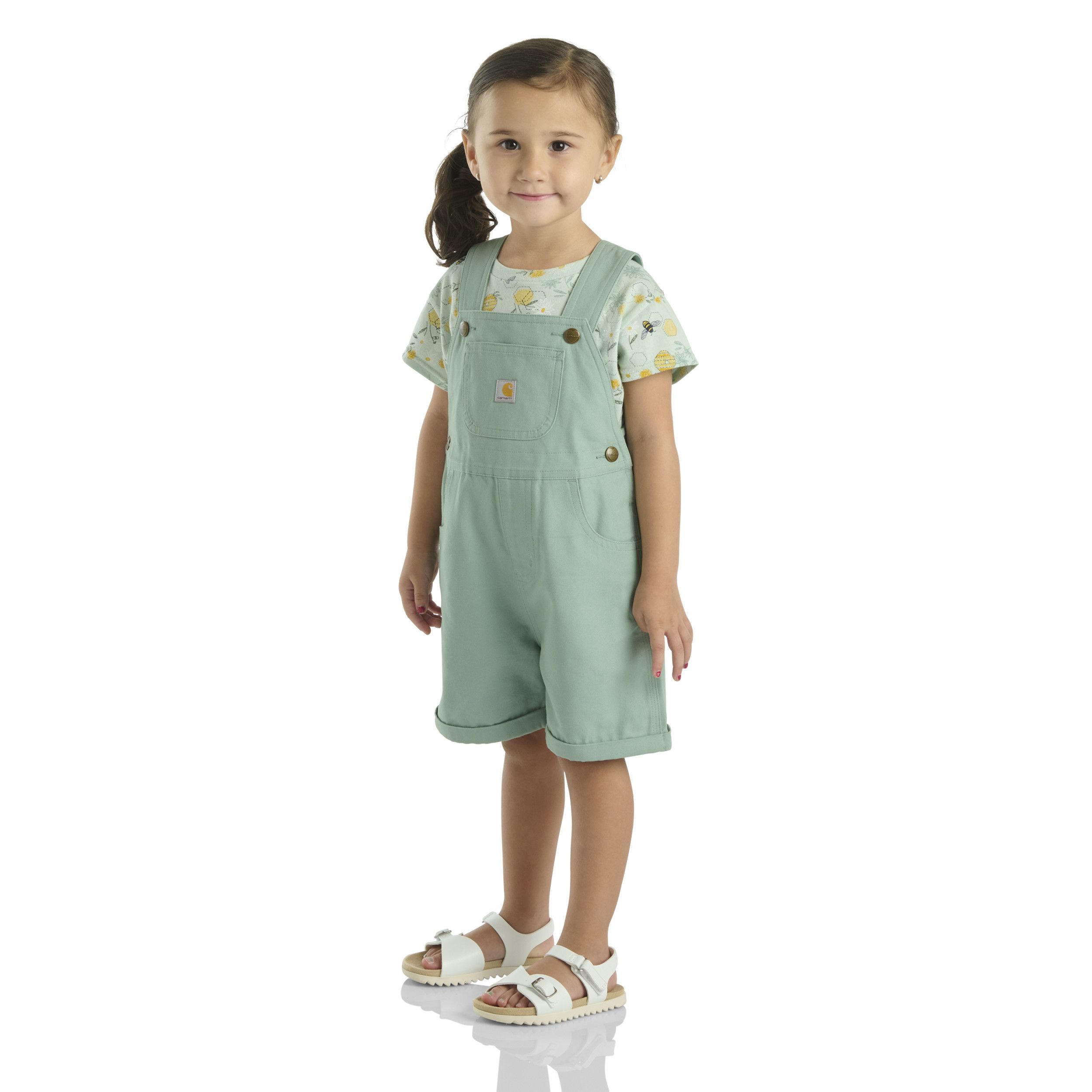 Carhartt Toddler Unisex Canvas Shortalls 2-Piece Set