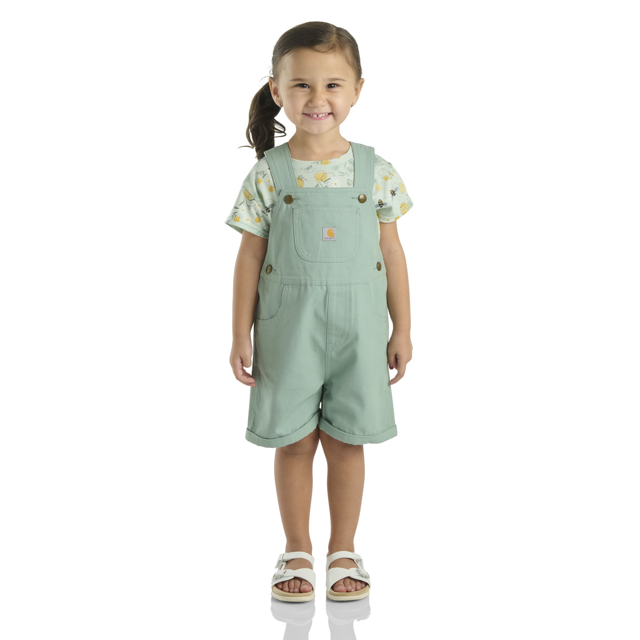 Carhartt Toddler Unisex Canvas Shortalls 2-Piece Set
