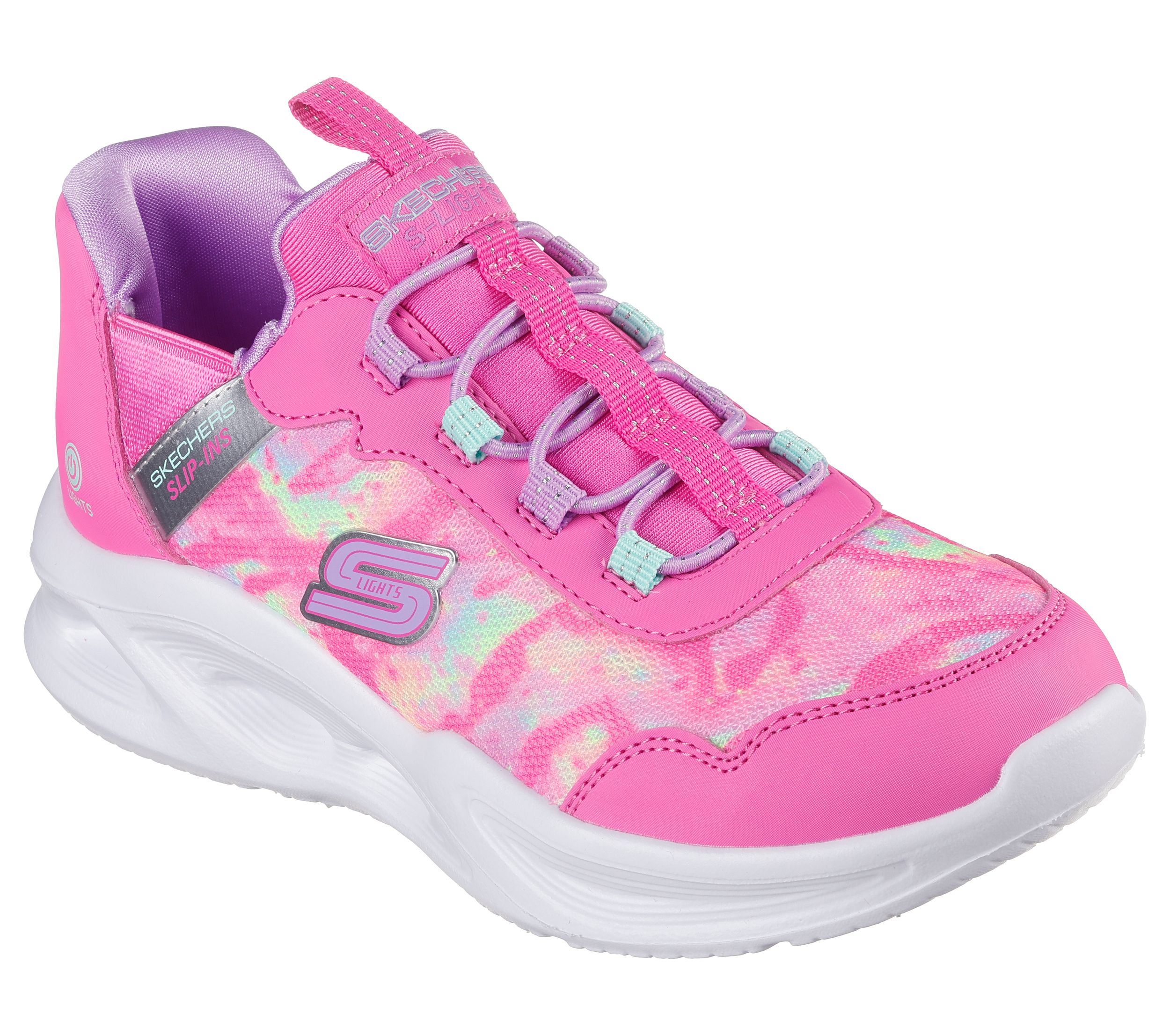 Chaussures de sport à enfiler teintes par nœuds pour enfants, Slip-Ins, Skechers