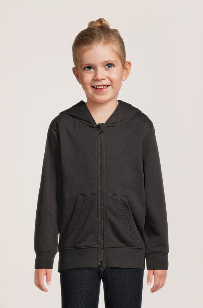 Chandail à capuche unisexe à glissière pleine longueur HD1 pour enfants, WindRiver