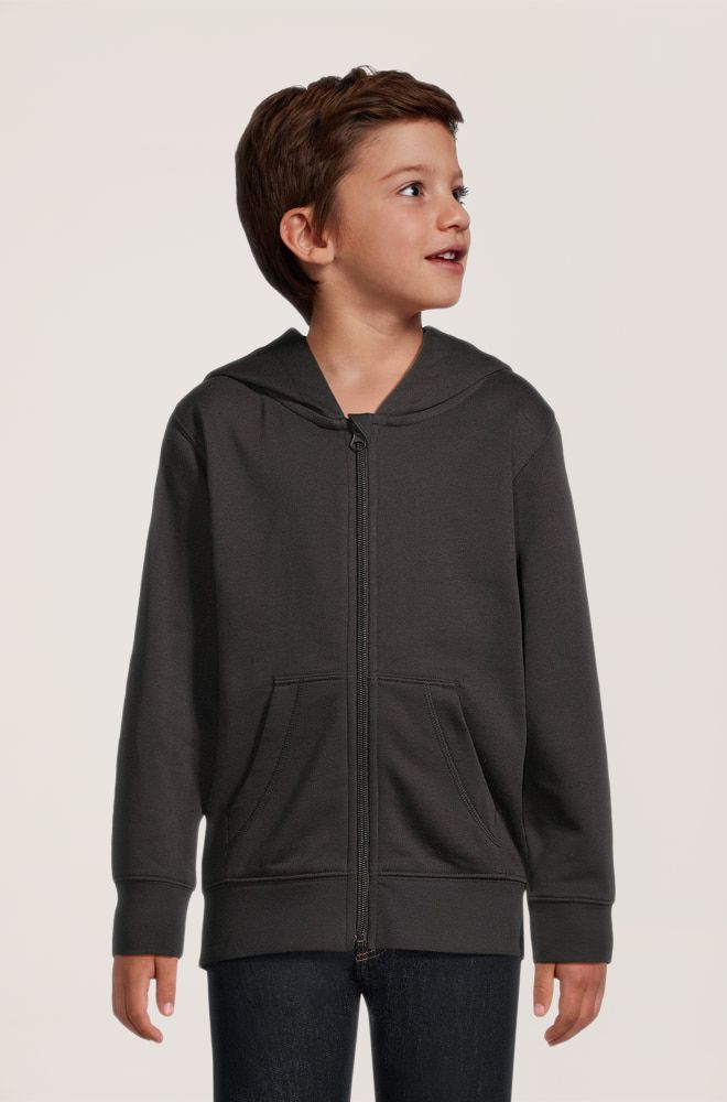 Chandail à capuche unisexe à glissière pleine longueur HD1 pour enfants, WindRiver