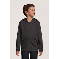Chandail à capuche unisexe à glissière pleine longueur HD1 pour enfants, WindRiver Front_Flat
