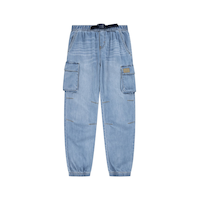 Pantalon cargo parachute en denim pour jeunes garçons, Levi's Front_Flat