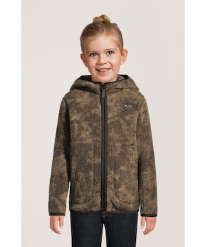 Veste en molleton sherpa à glissière pleine longueur avec T-MAX unisexe pour tout-petits, WindRiver