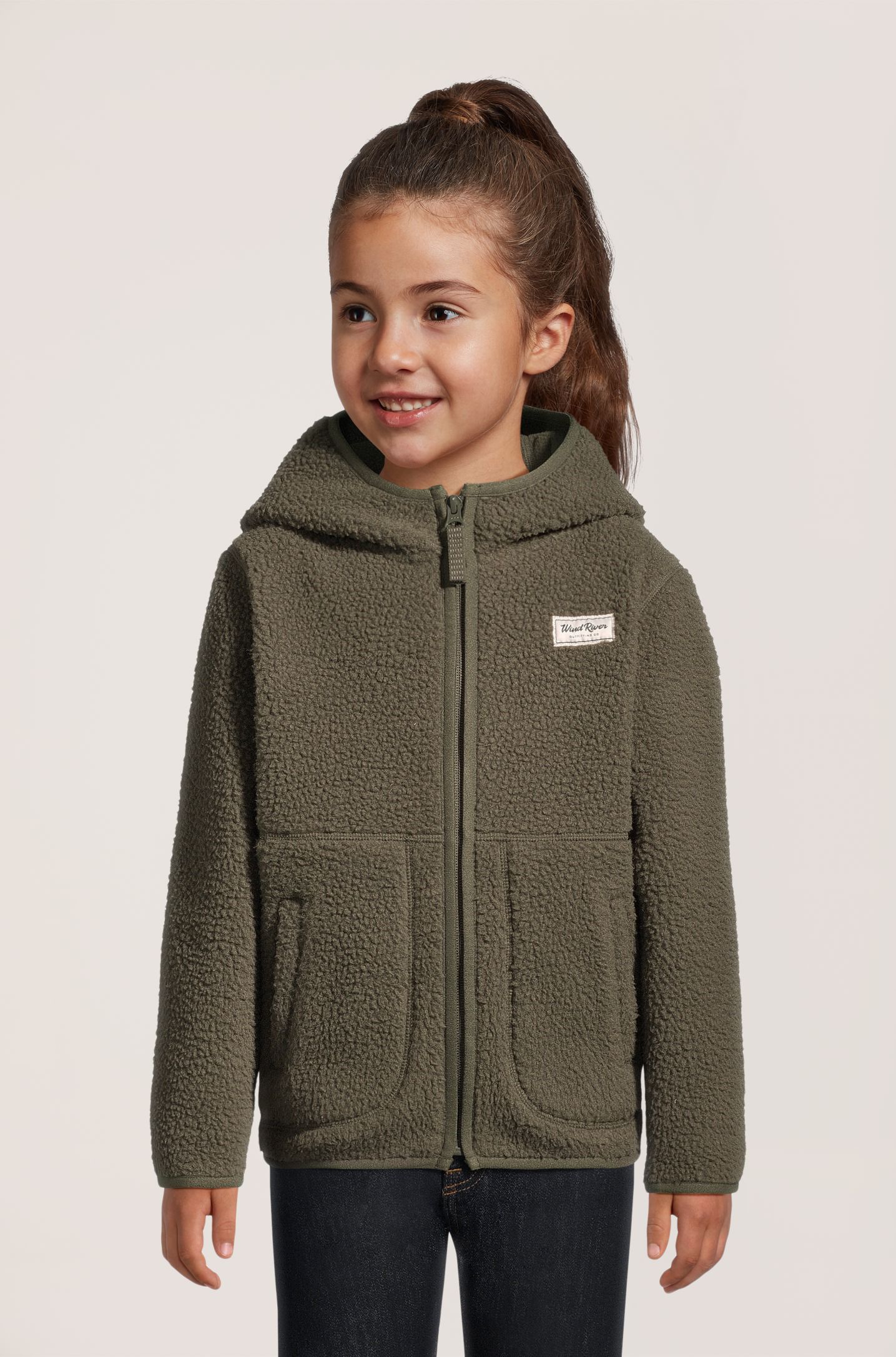 WindRiver Youth Unisex T-MAX Sherpa Full Zip Fleece Jacket