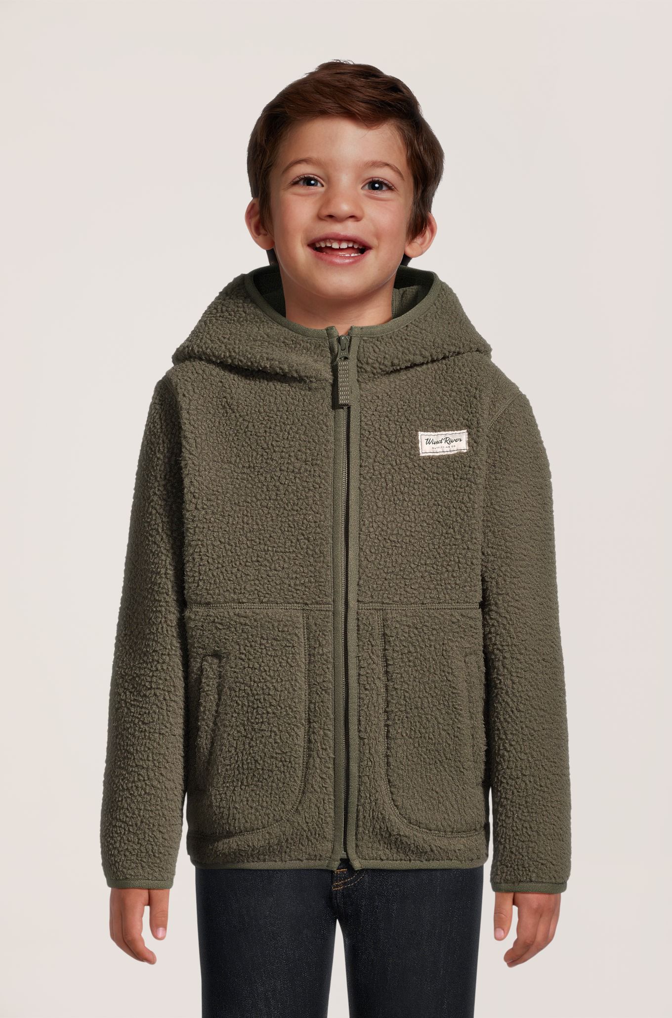 WindRiver Youth Unisex T-MAX Sherpa Full Zip Fleece Jacket