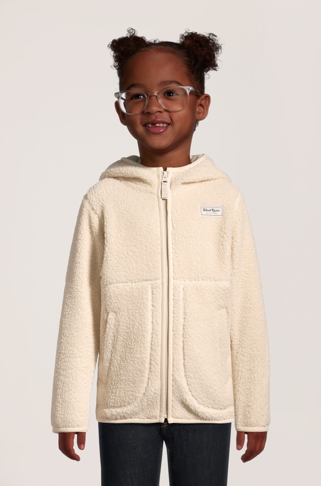 Veste en molleton sherpa à glissière pleine longueur avec T-MAX unisexe pour tout-petits, WindRiver
