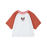 T-shirt de fantaisie à manches courtes style baseball pour jeunes filles, Levi's Front_Flat