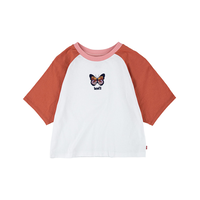 T-shirt de fantaisie à manches courtes style baseball pour jeunes filles, Levi's Front_Flat