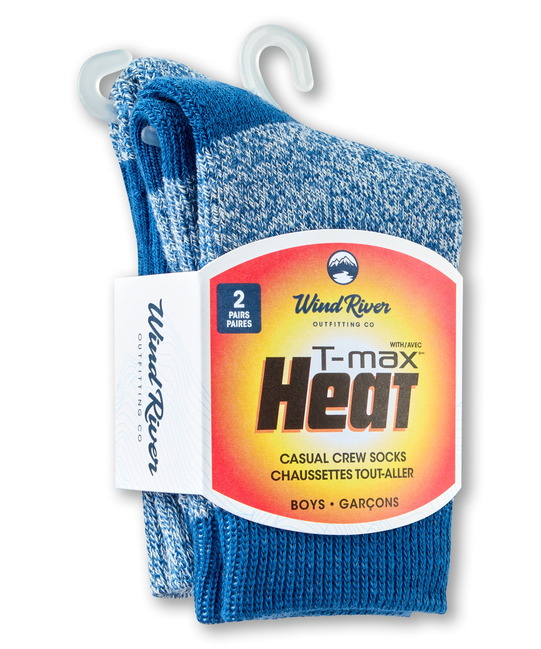 WindRiver Youth Unisex T-MAX Outdoor 2-Pack Socks