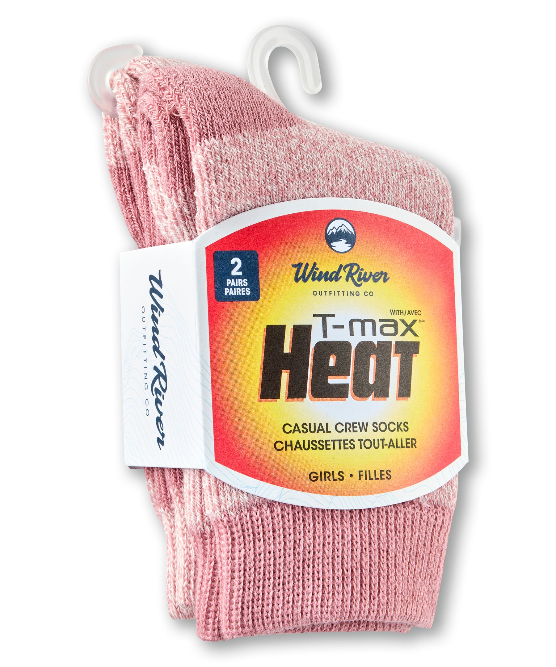 Chaussettes de plein air unisexe avec T-MAX pour tout-petits, WindRiver, paquet de 2