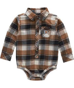 Carhartt Baby Unisex Long Sleeve Flannel Bodysuit