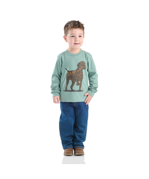 Carhartt Kids' Boy's Long Sleeve Dog Shirt Denim Pant Set