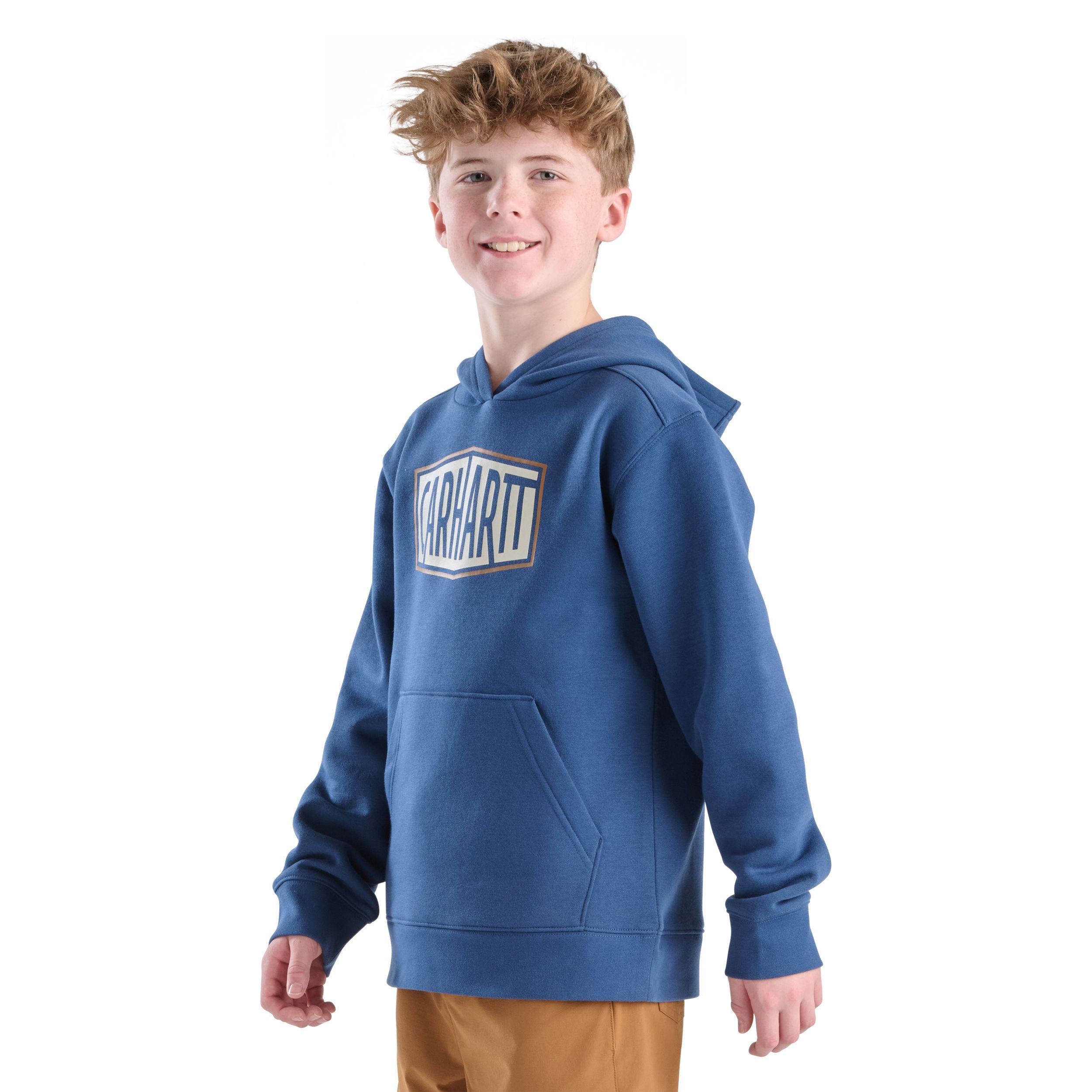 Chandail graphique en molleton unisexe à manches longues pour jeunes, Carhartt